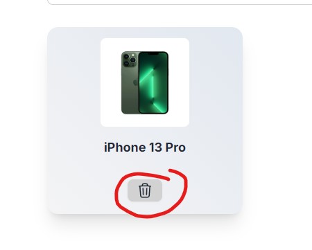 Delete Product Step 1