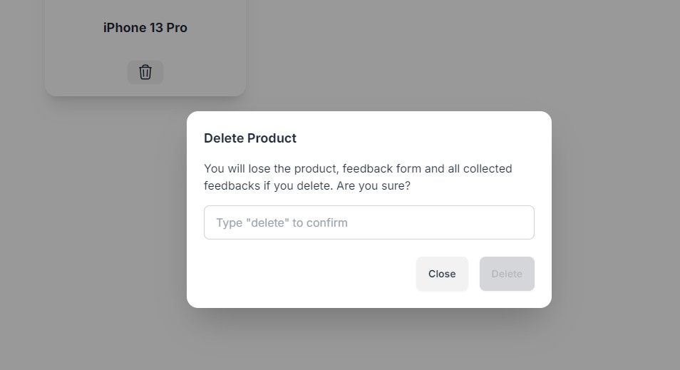 Delete Product Step 2